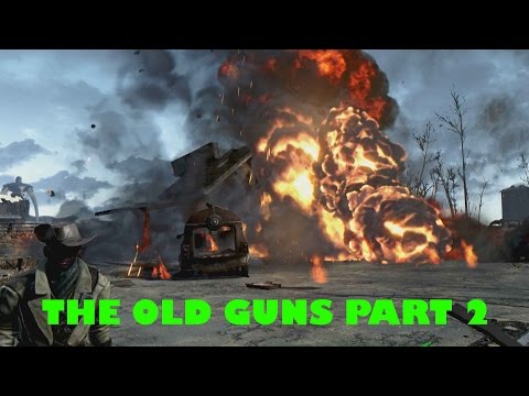 FALLOUT 4  - Old Guns Part 2 - 7 Fusion Cores with Artillery and a Fat Man!