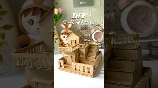 DIY cardboard house #shorts #viralshorts #cardboardcraft #craftideas #handmade #diy