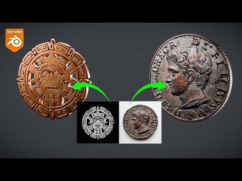 How to make 3D COINS from 2D images in Blender Easily
