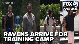 Ravens arrive for training camp