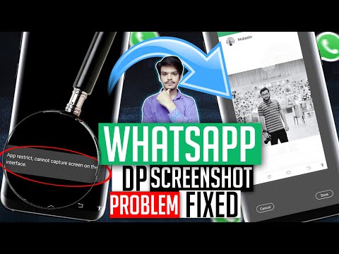 How To Take Screenshot Of WhatsApp DP New | Can't Take Screenshot Due To Security Policy WhatsApp