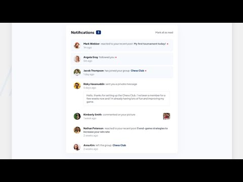 Notifications page - Frontend Mentor Challenge