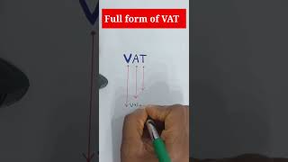 Full form of VAT.#shorts #learning #vat