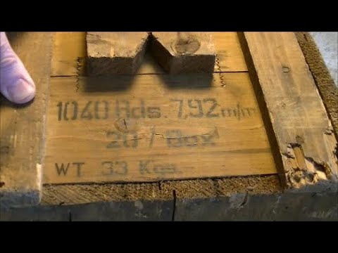 Israeli 7.92mm Mauser Ammo Crate Opening