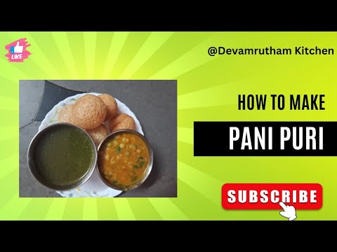 How To Make Pani Puri | Pani Puri At Home | Easy Pani Puri At Home | Evening Snack | Pani Puri