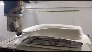 5 axis machining center for plastic cutting composites edge trimming #5axismachine#compositetrimming