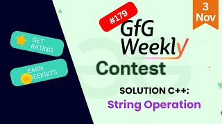 String Operation | GFG Weekly Contest - 178 || GFG Solution Java