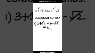 CONJUGATE SURDS #maths  , #shorts, #exponents, #surds
