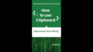 Wow 😀 Copy And Paste Like Pro - Clipboard  #shorts  #excel #fun