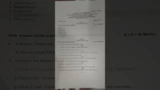 Bcom 3 semester Relational Databases management system question paper