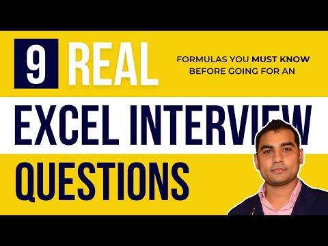 Data analyst interview | Excel Interview Questions and answers || Excel test for job interview Hindi