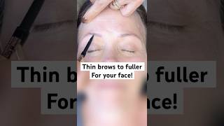 Thin brows to fuller, for your face #browtips #brows #browexpert #shorts #browshaping