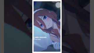 Miku Nakano Gotoubun no Hanayome let's go to sleep