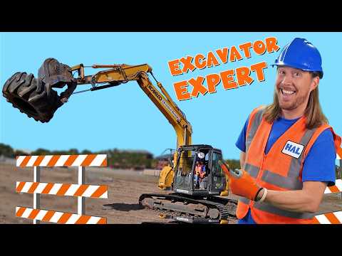 Excavator Expert New Song | Handyman Hal uses Construction Equipment and Vehicles