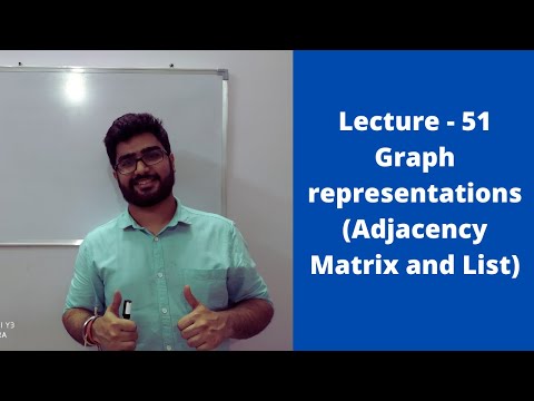Lecture 51 || Graph representations (Adjacency List and Matrix)