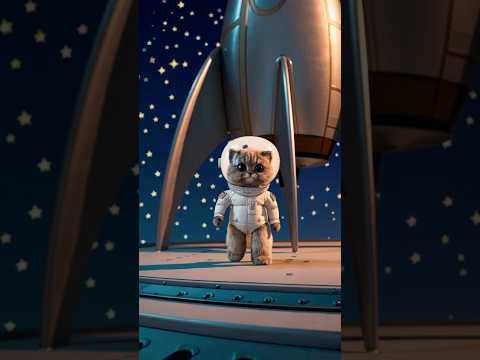 Cutest Space Mission EVER! 🐱✨#shorts  #animation #cat