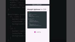 Morph CSS Spinner - CSS Property Explained | #shorts