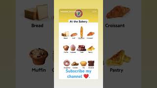 Bakery items names in english # learn english #vocabulary #spokenenglish #englishlanguage#viralshort