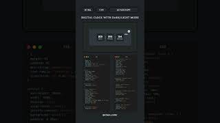 Digital Clock with Dark/Light Mode | HTML, CSS & JavaScript