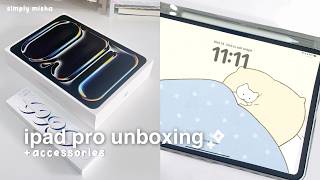 NEW m4 ipad pro 11” unboxing as an artist?! 📦🍞: apple pencil pro, aesthetic unboxing, honest review