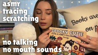 NO TALKING NO MOUTH SOUNDS ASMR tracing and scratching books and items