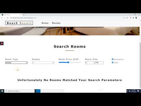 Beachfront Resort Room Search