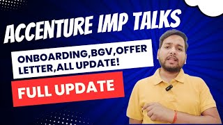 Accenture Onboarding, Joining, Interview Results, Bgv, OL Training Mail - Imp Update Discussion 2025