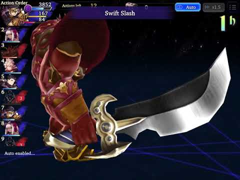 WotV FFBE : Red Giant Raid Level 100 : Dark Team without Black-Robe Helena
