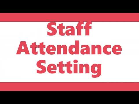 Run Your School Staff Attendance Setting