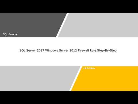 SQL Server 2017 Windows Server 2012 Firewall Rule Step-By-Step.