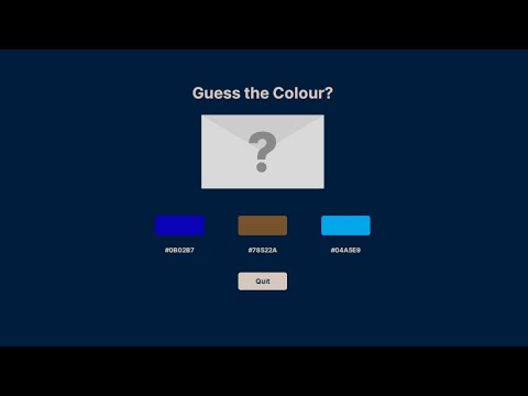 Javscript Project || Guess the Colour Game