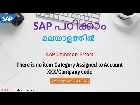 There is no item category Assigned to Account Error in SAP | Message NO : GLT2076