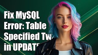 Fix MySQL Error: Table Specified Twice in UPDATE Statement Explained