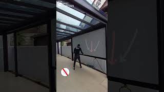 Install Zipblind Push Pull Blind yang tak perlu motor kat Patio - Smart Curtain Malaysia
