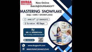 ❄️ New Online Batch @ DURGASOFT!