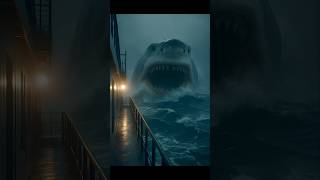 REAL MEGALODON Sighting?! Shocking Moment Caught on Ship | 4K Animation #megalodonshark #shorts