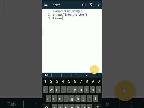 Using If part 4 || Vowel #coding #pythonlearning #pythontutorial #pythontricks