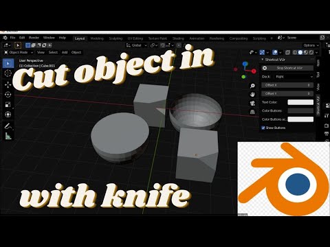 How to cut object in blender with knife | How to cut object with knife in blender