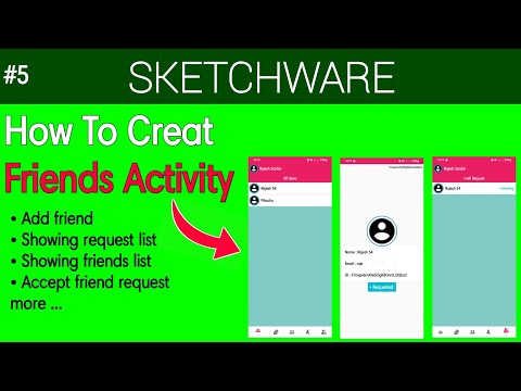 Chat Application : how to creat Friends Request Activity on Sketchware | follow/following |