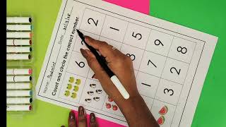 #Countingworksheet #PrePrimaryMath #NumberRecognition #KidsLearning #EarlyMath
