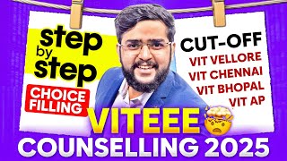 🔥 VITEEE 2025 Choice Filling Step-by-Step | VIT Cut Off for Vellore, Chennai, Bhopal, AP