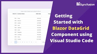 Getting Started with Blazor DataGrid Using Visual Studio Code