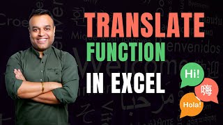 Excel TRANSLATE Function | Vivekananda Sinha | Video 318