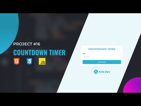 Simple html css javascript project for beginners make a countdown timer