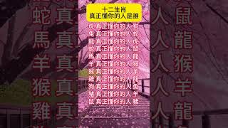 誰最懂你？十二生肖知己配對大公開 #佛 #正能量 #易经 #星座 #心灵感悟 #傳統文化 #感情 #人生感悟 #情感 #生肖 #運勢 #命理 #事業 #風水 #shorts #愛情 #另一半 #結婚