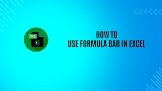 How to use formula bar in excel