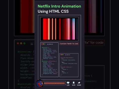 Netflix Intro Animation.                Using HTML CSS