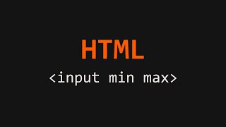 Input max and min HTML Example 2