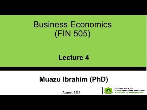 Business Economics Lecture 4