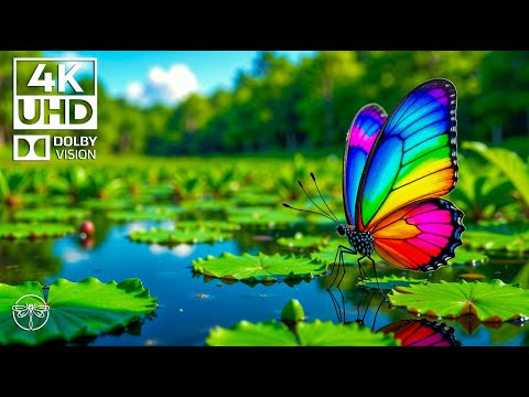 Echoes of Insects 4K 🦋🎶  Soft Piano & Insect Symphony in the Heart of Nature